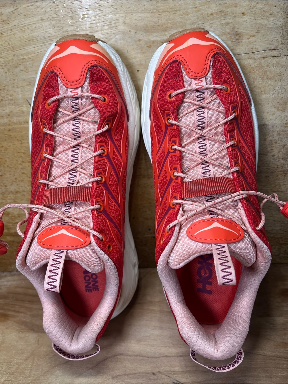 Hoka One One Mafate Three2 Womens Size 8 Trail Running Shoes Sneakers Tomato - Picture 7 of 12